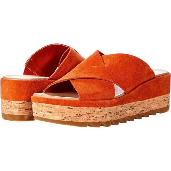 Sorel Sandals Cameron Desert Sun Flatform Mule Slip On Shoes - Picture 1 of 5